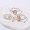 Anéis de prata do corte 2.3g 925 brilhantes eternos CZ dos anéis da promessa do acoplamento para mulheres