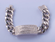 25.7 gramas Pedras Cristal 925 Sterling Silver Bracelets Forma de pérola Pulseira masculina estilos Unisex Link Chain